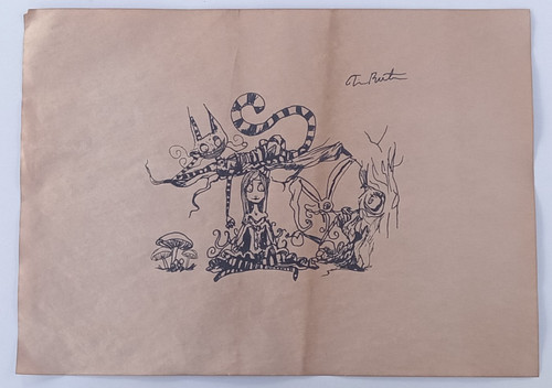 Tim burton disegno carta - tim,
