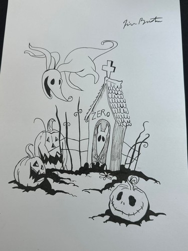 Tim burton disegno quadro - quadro, su